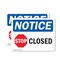 Signmission Closed Sign With Symbol, 7 in W x Rectangle, Vinyl Decal OS-2PACK-NS-D-57-L-10684 - alternate 1